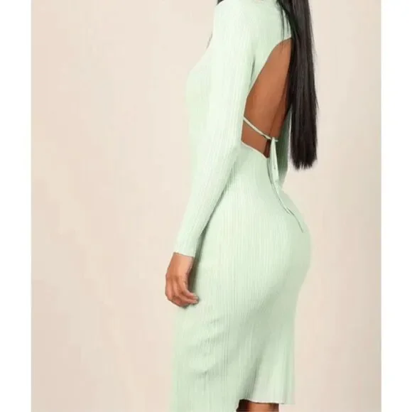 Petal and Pup Women's Milleri Dress Sage Green Ribbed Nwt Size 2 - Picture 1 of 7